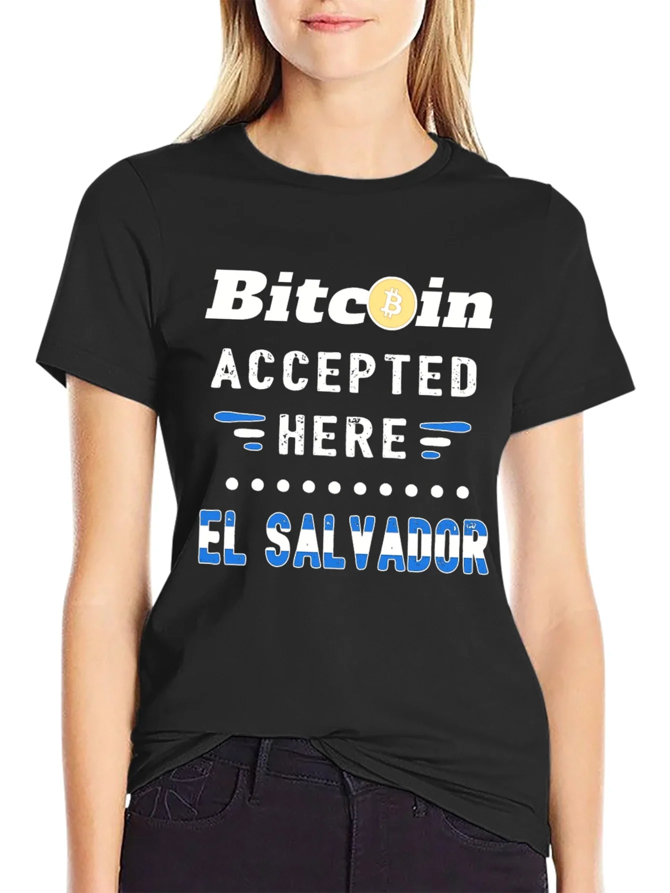 Bitcoin Accepted Here El Salvador T-Shirt