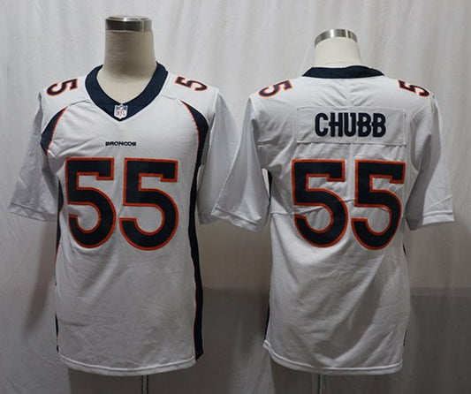Men's Denver Broncos Bradley Chubb #55 White Game Jersey1
