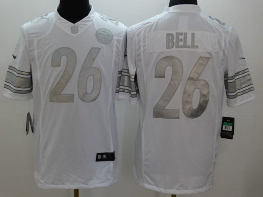 Men's Pittsburgh Steelers LeVeon Bell #26 White Game Player Jersey1