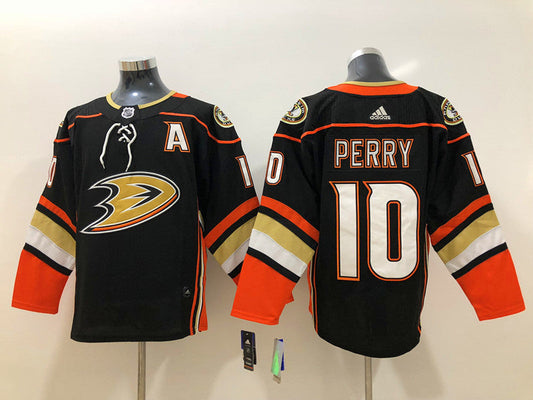 Men's Anaheim Ducks Corey Perry #10 Black Home Breakaway Player jersey
