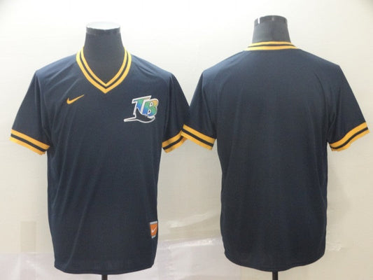 Men's Tampa Bay Rays Navy Replica Blank Jersey1