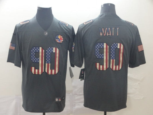 Men's Pittsburgh Steelers #90 T.J. Watt Black Team Player jersey