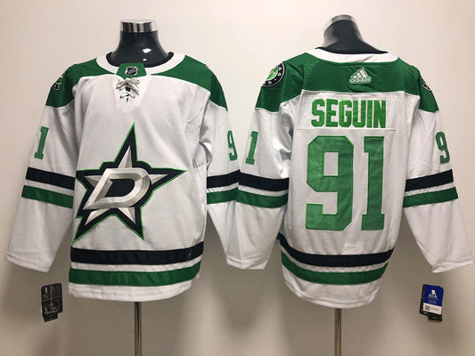 Men's Dallas Stars Tyler Seguin #91 White Breakaway Player Jersey1