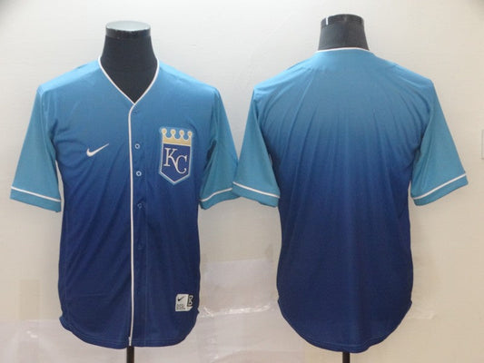 Men's Kansas City Royals Blue Alternate Replica Blank jersey