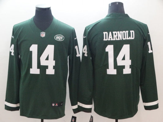 Men's New York Jets Sam Darnold #14 Green Game Jersey1