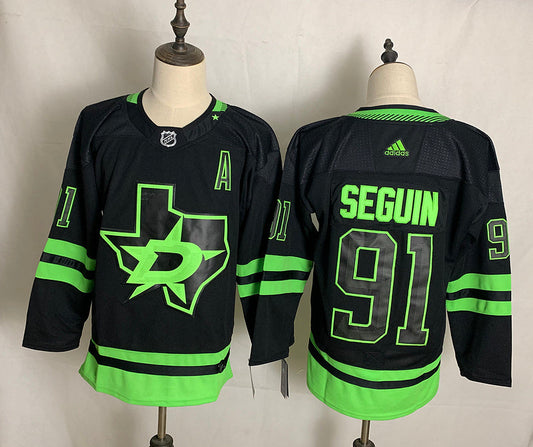 Men's Dallas Stars Tyler Seguin #91 Black Alternate Primegreen Authentic Pro Player Jersey1