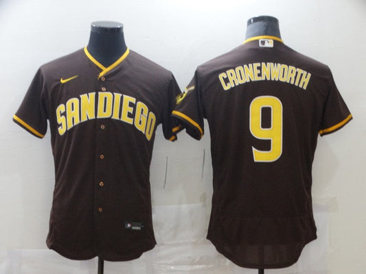 Men's San Diego Padres Jake Cronenworth #9 Brown Stitched Jersey1