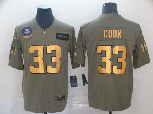 Men's Minnesota Vikings Dalvin Cook #33 Brown Alternate Game jersey