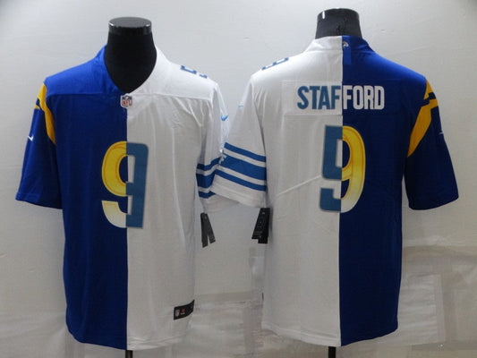 Men's Los Angeles Rams Matthew Stafford #9 Blue/White Game jersey