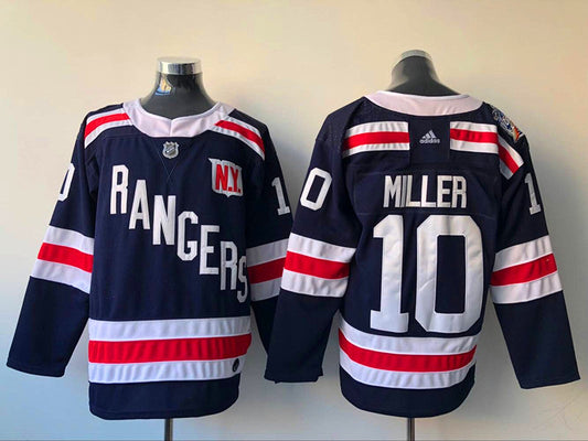 Men's New York Rangers J.T. Miller #10 Navy Player Game Jersey1