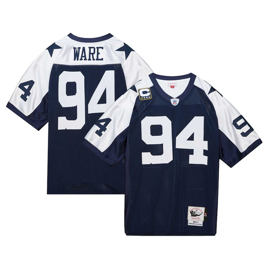 Men's  DeMarcus Ware Navy Dallas Cowboys 2011 Authentic Throwback Retired Player Jersey