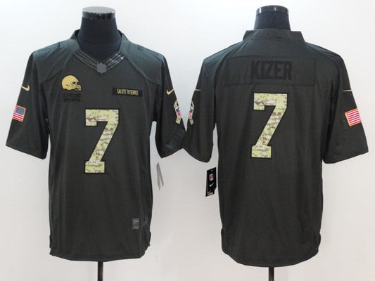 Men's Cleveland Browns DeShone Kizer #7 Black Game Jersey1