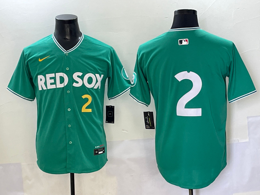 Men's Boston Red Sox Alex Bregman #2 Green 2025 City Connect Limited Player Jersey