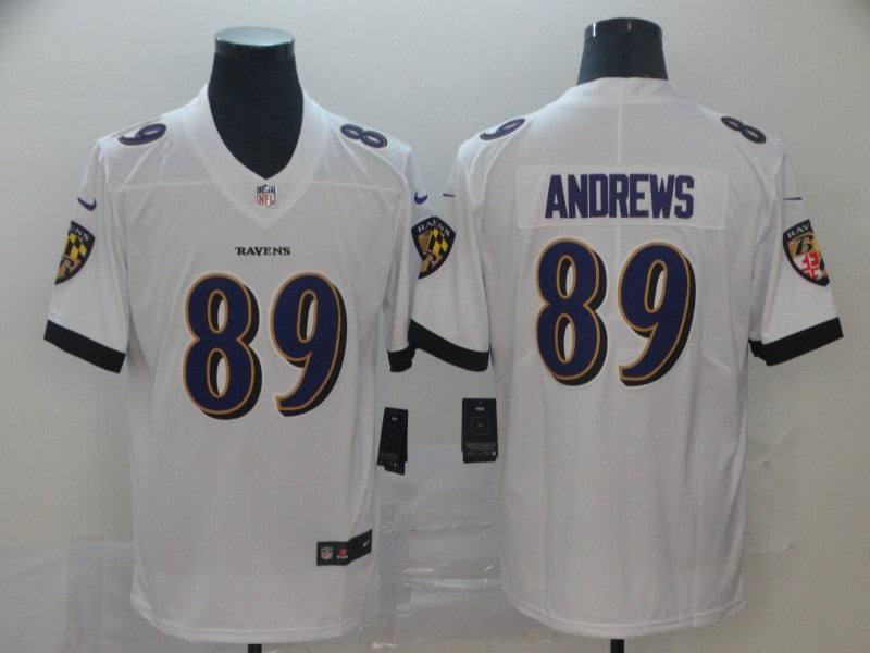 Men's Baltimore Ravens Mark Andrews #89 White Game Jersey1