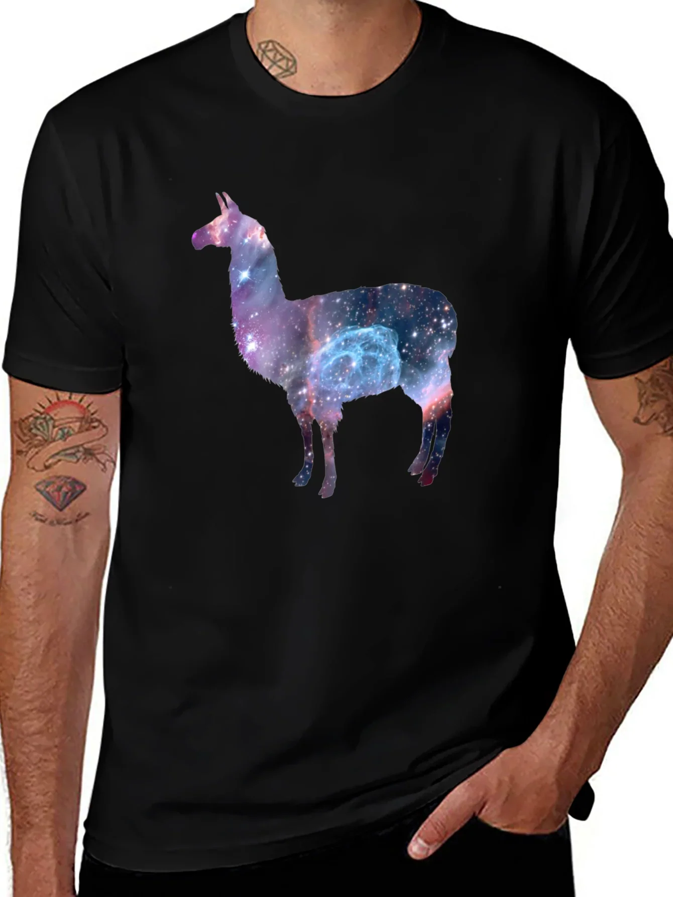 Galaxy Llama Tee - Cosmic Style!