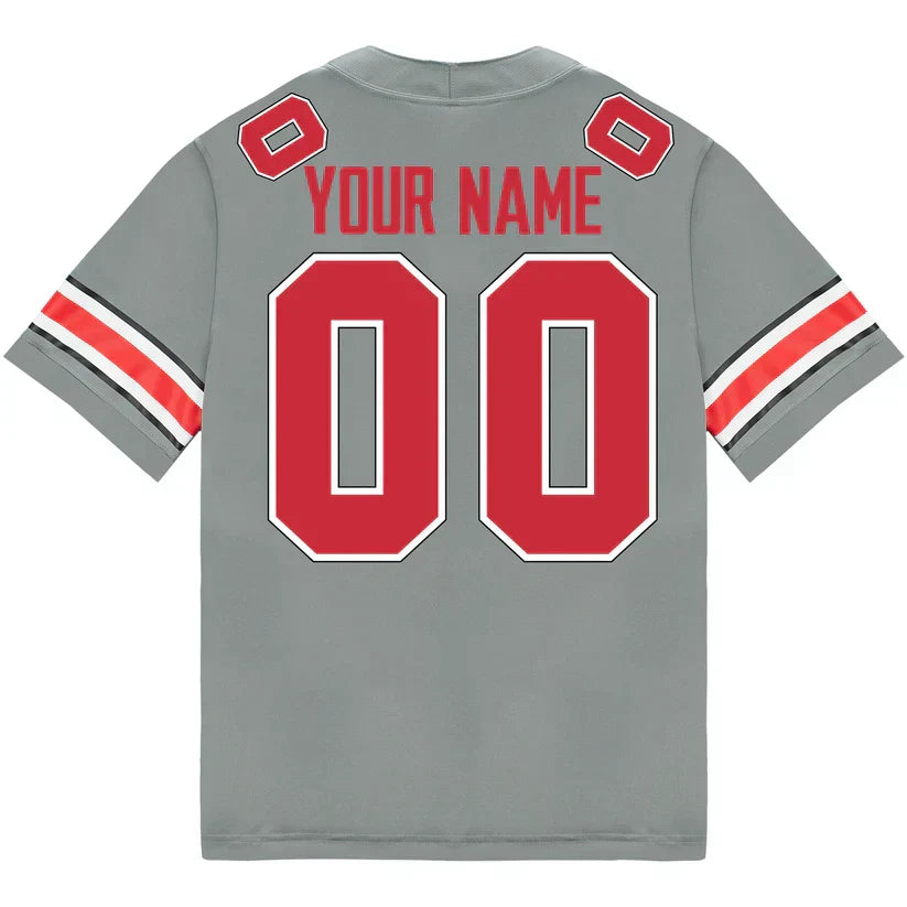 Custom Ohio States Buckeyes Jersey - Grey