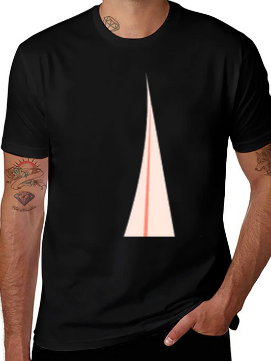 Abstract Triangle Graphic Tee - Modern Casual Shirt