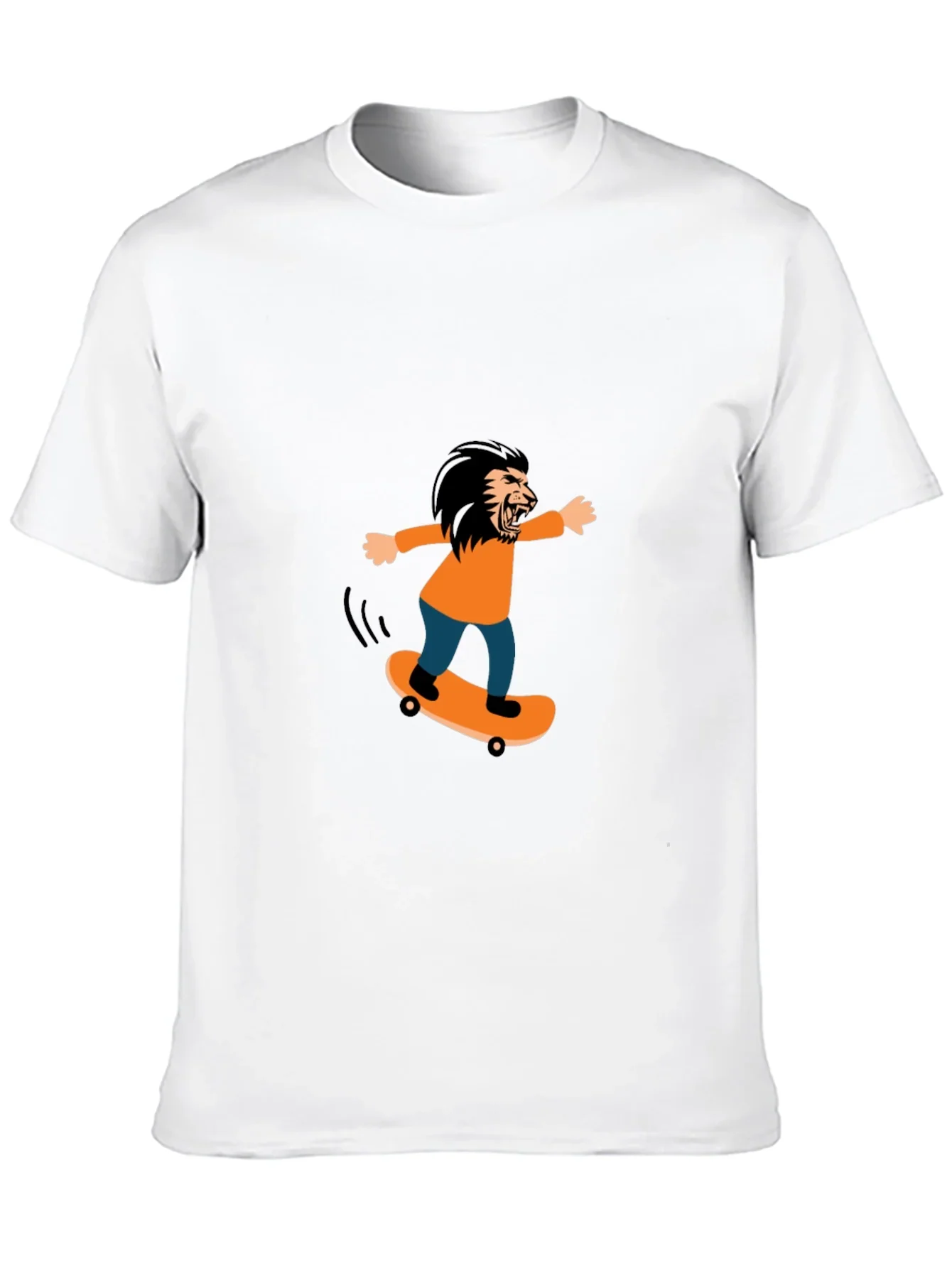 Skateboarding Lion Graphic Tee