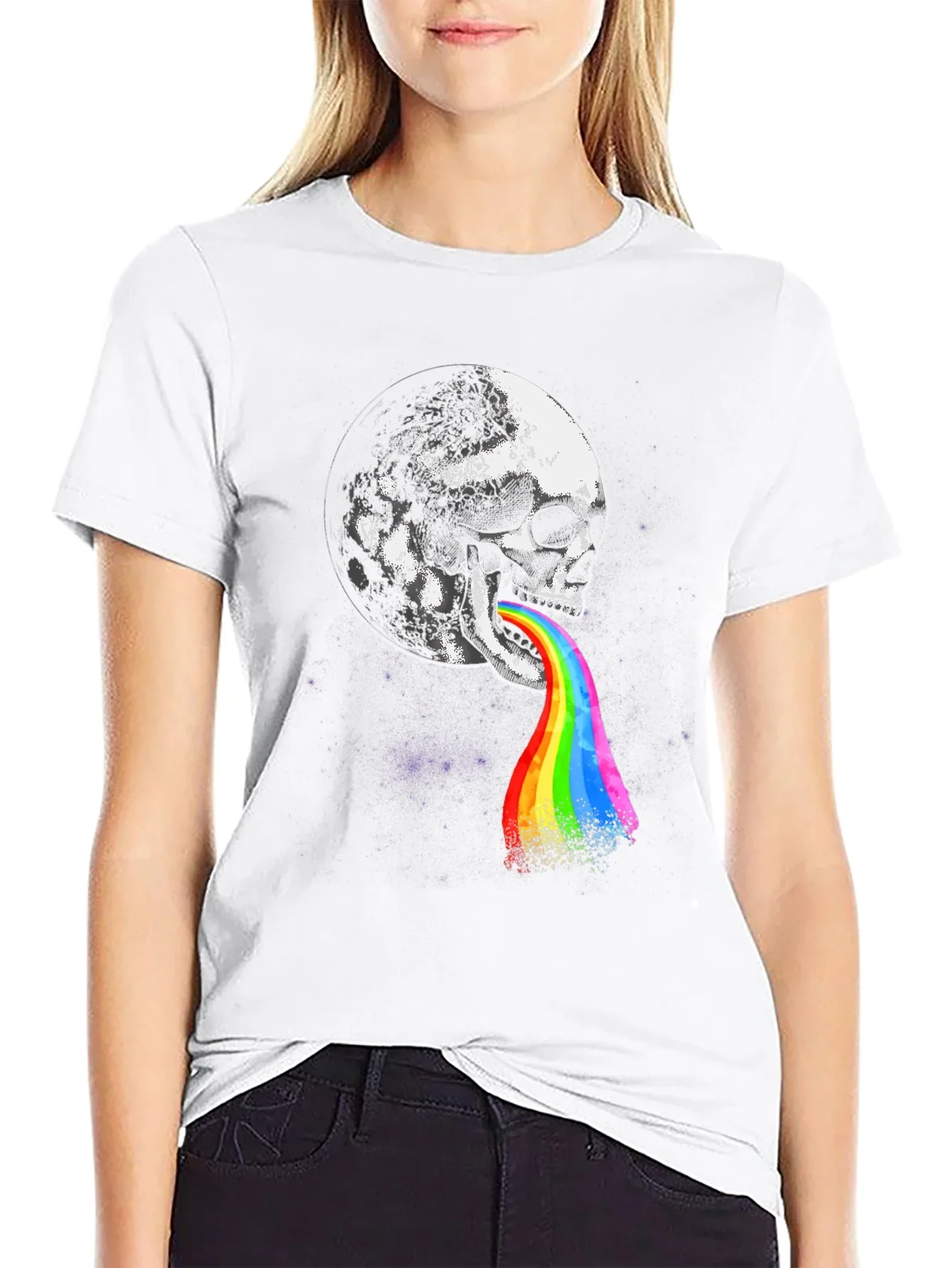 Skull Moon Rainbow T-Shirt