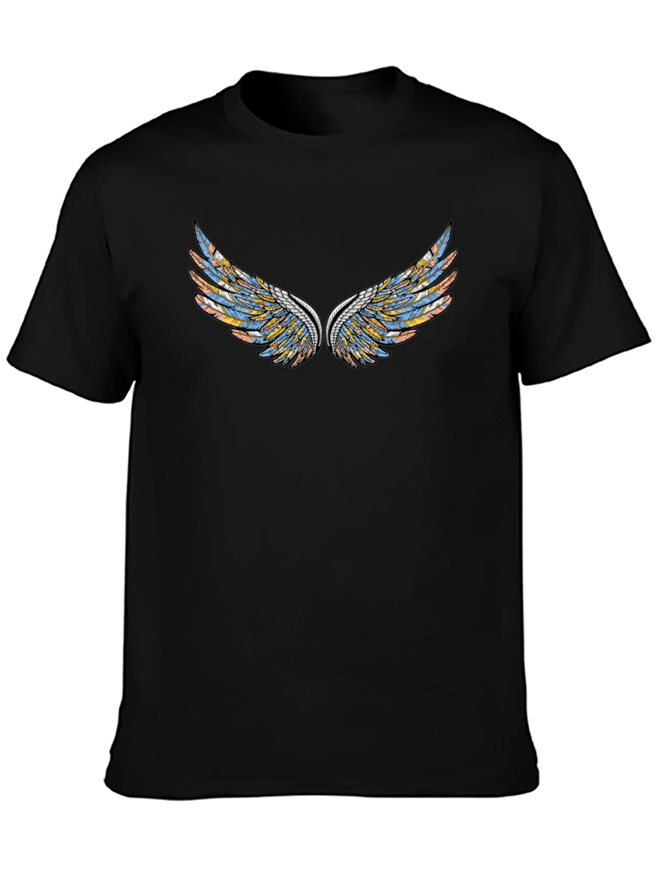 Wings Graphic Black T-Shirt