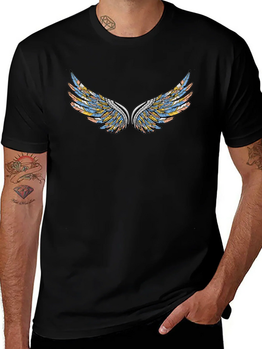 Wings Graphic Black T-Shirt