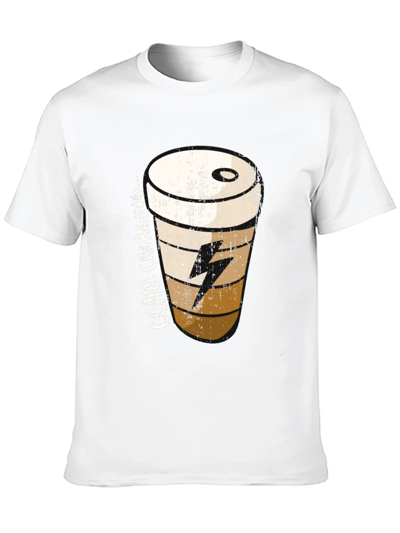 Coffee Charging T-Shirt - Black Unisex Tee