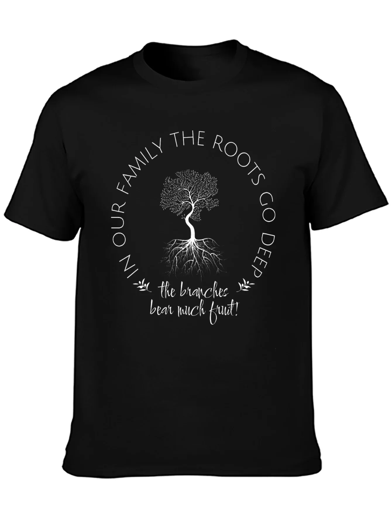 Family Roots Tree Graphic T-Shirt - Deeply Rooted Design