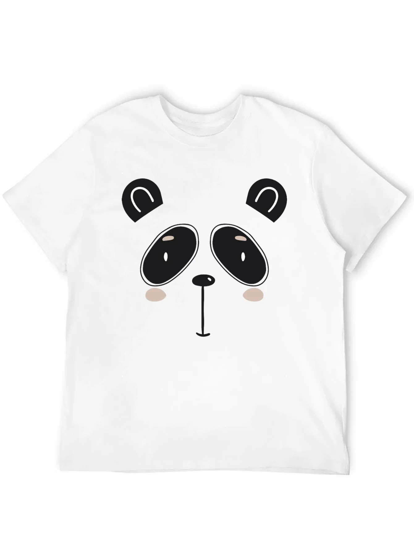 Cute Panda Graphic Black T-Shirt