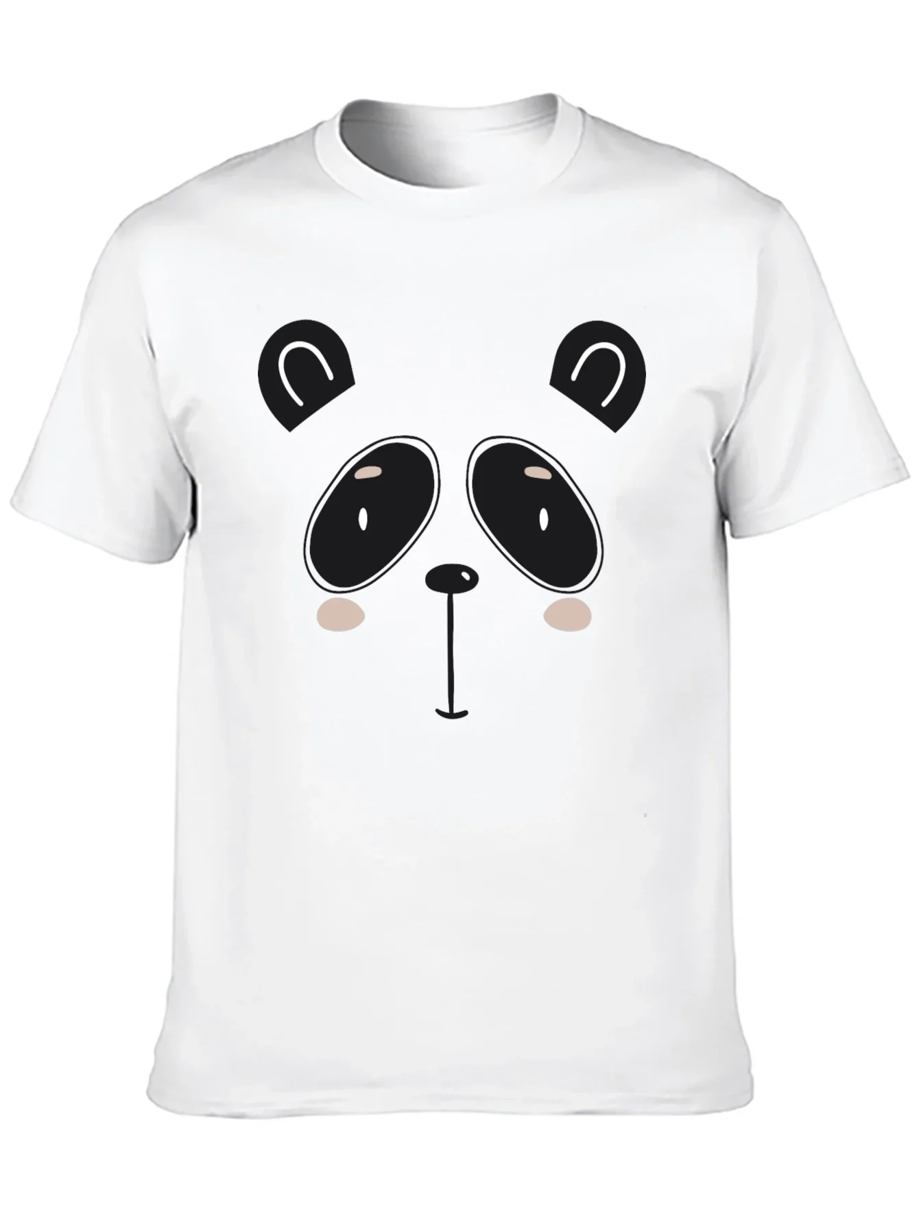 Cute Panda Graphic Black T-Shirt