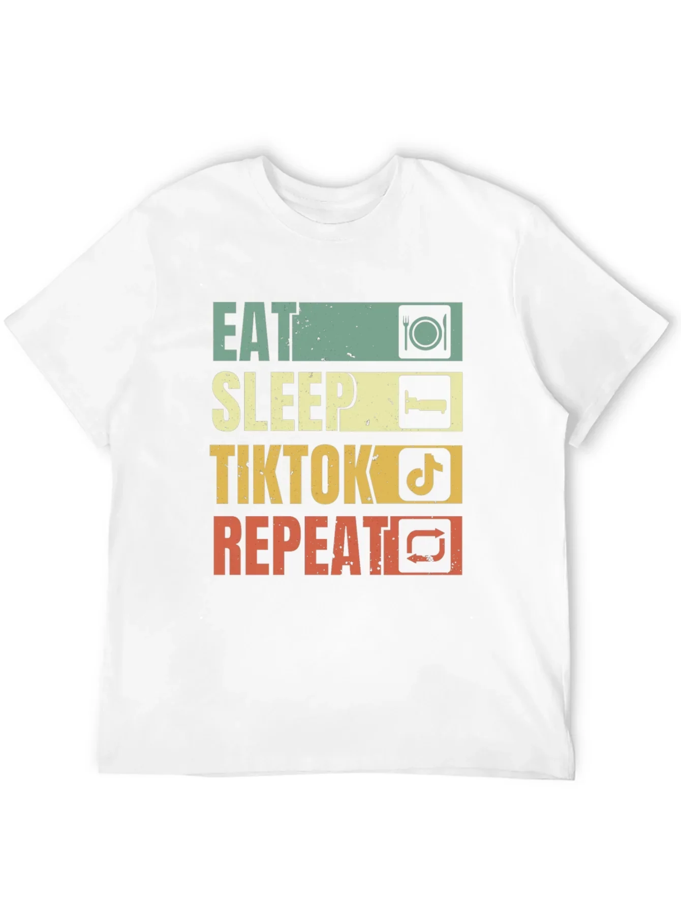 Eat Sleep TikTok Repeat Black T-Shirt