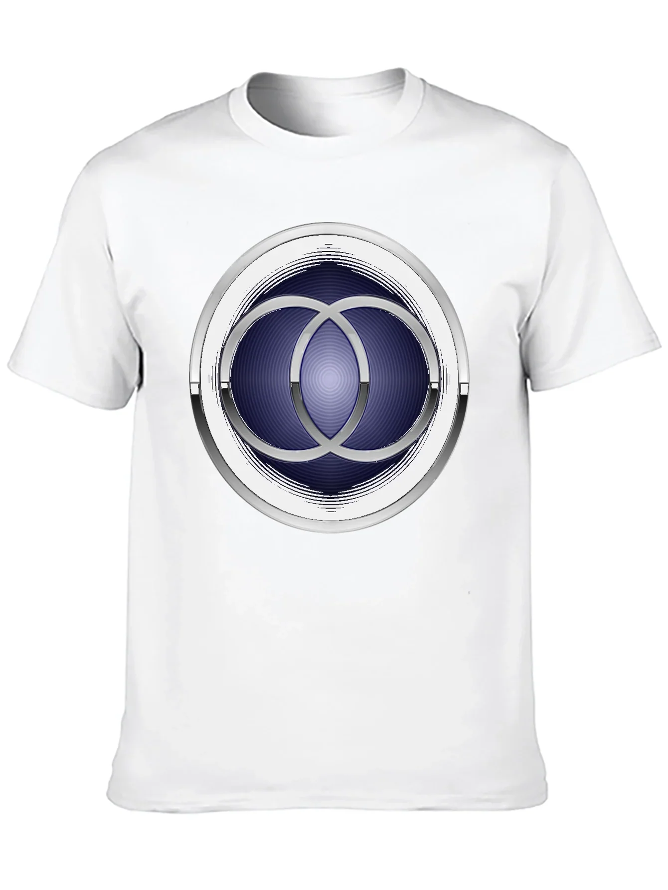 Abstract Circle Design Black T-Shirt