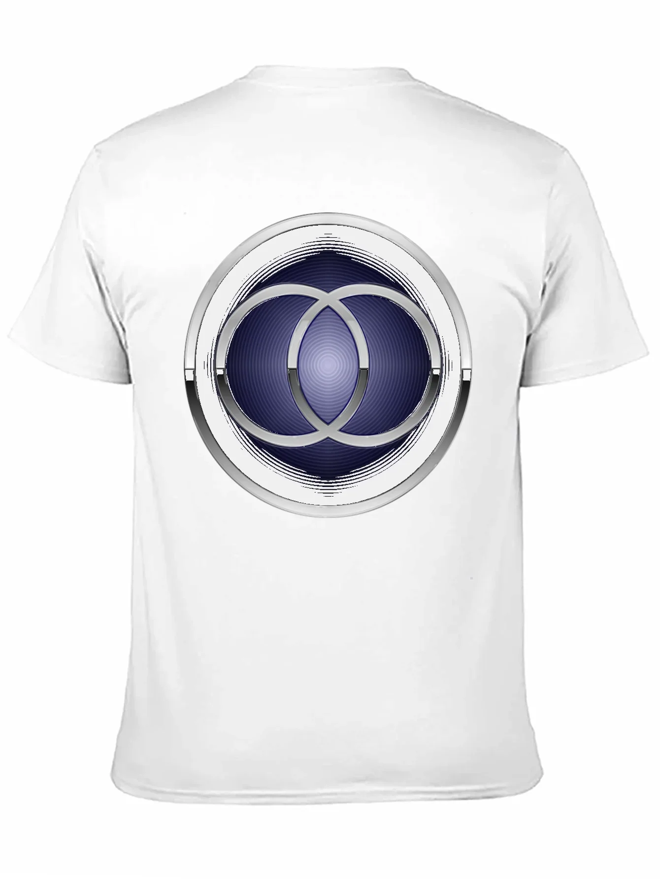 Abstract Circle Design Black T-Shirt