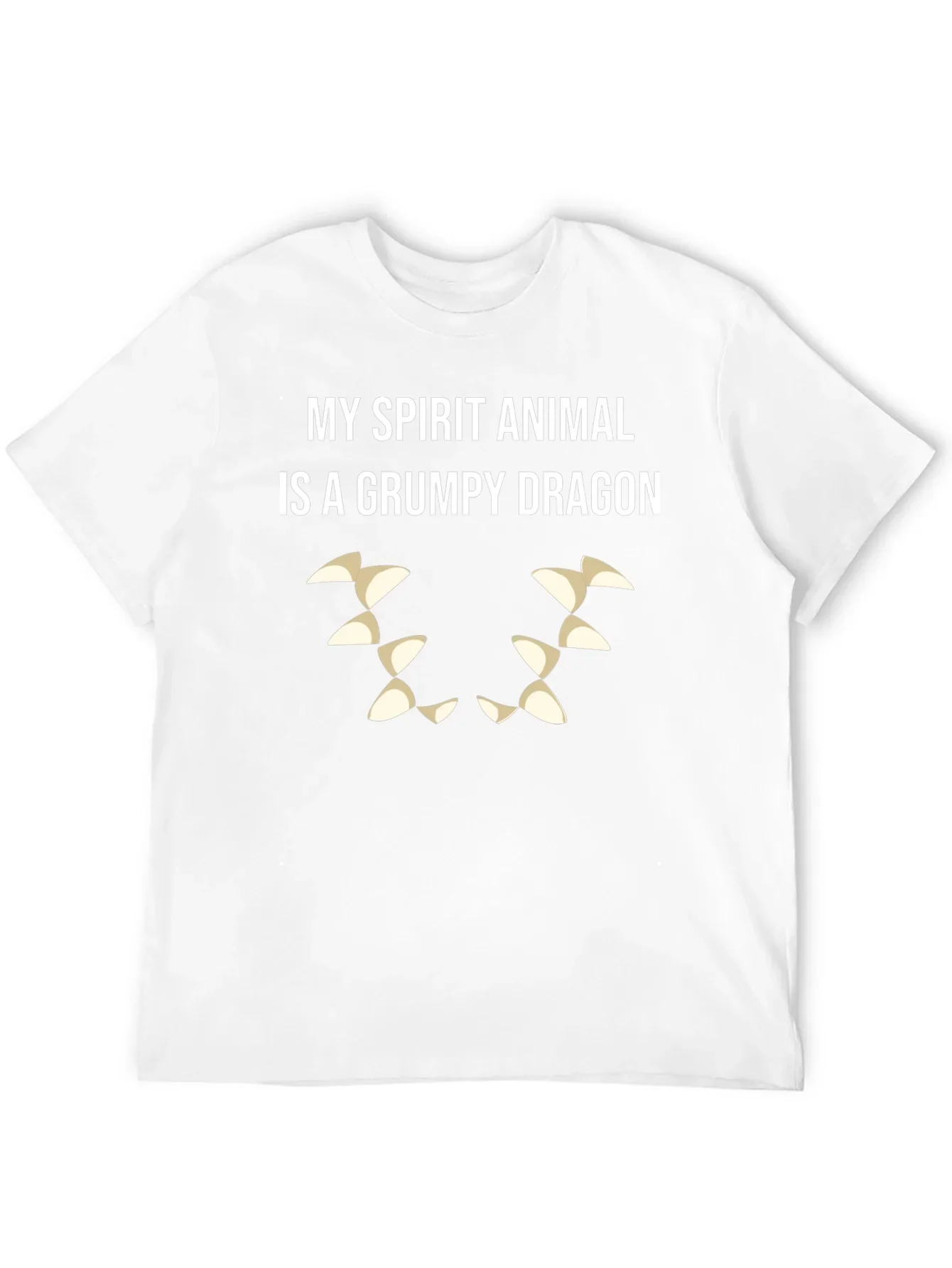 Grumpy Dragon Spirit Animal T-Shirt - Black