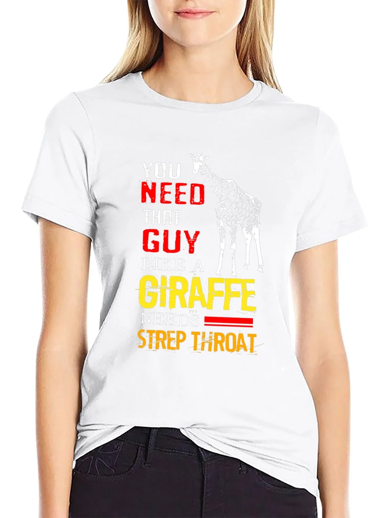Giraffe Strep Throat T-Shirt - Funny Graphic Tee