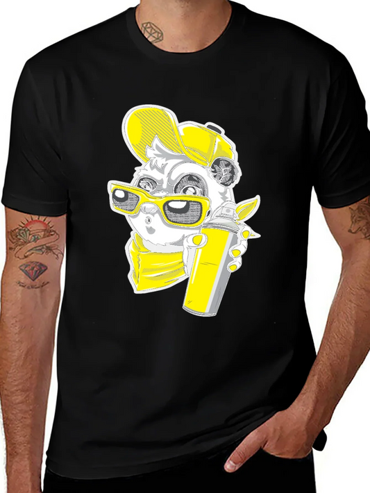 Graffiti Panda Graphic Tee - Urban Style