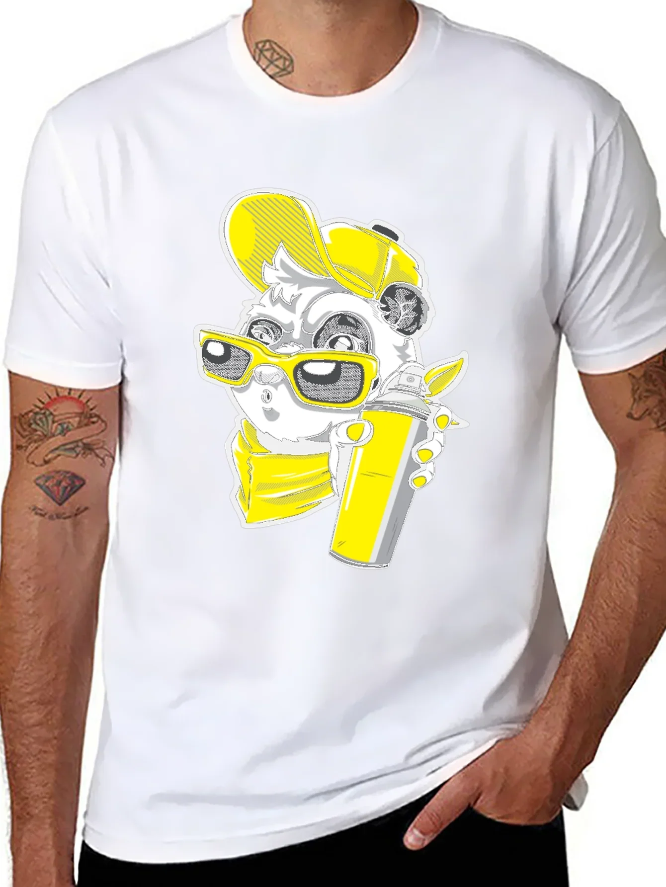 Graffiti Panda Graphic Tee - Urban Style