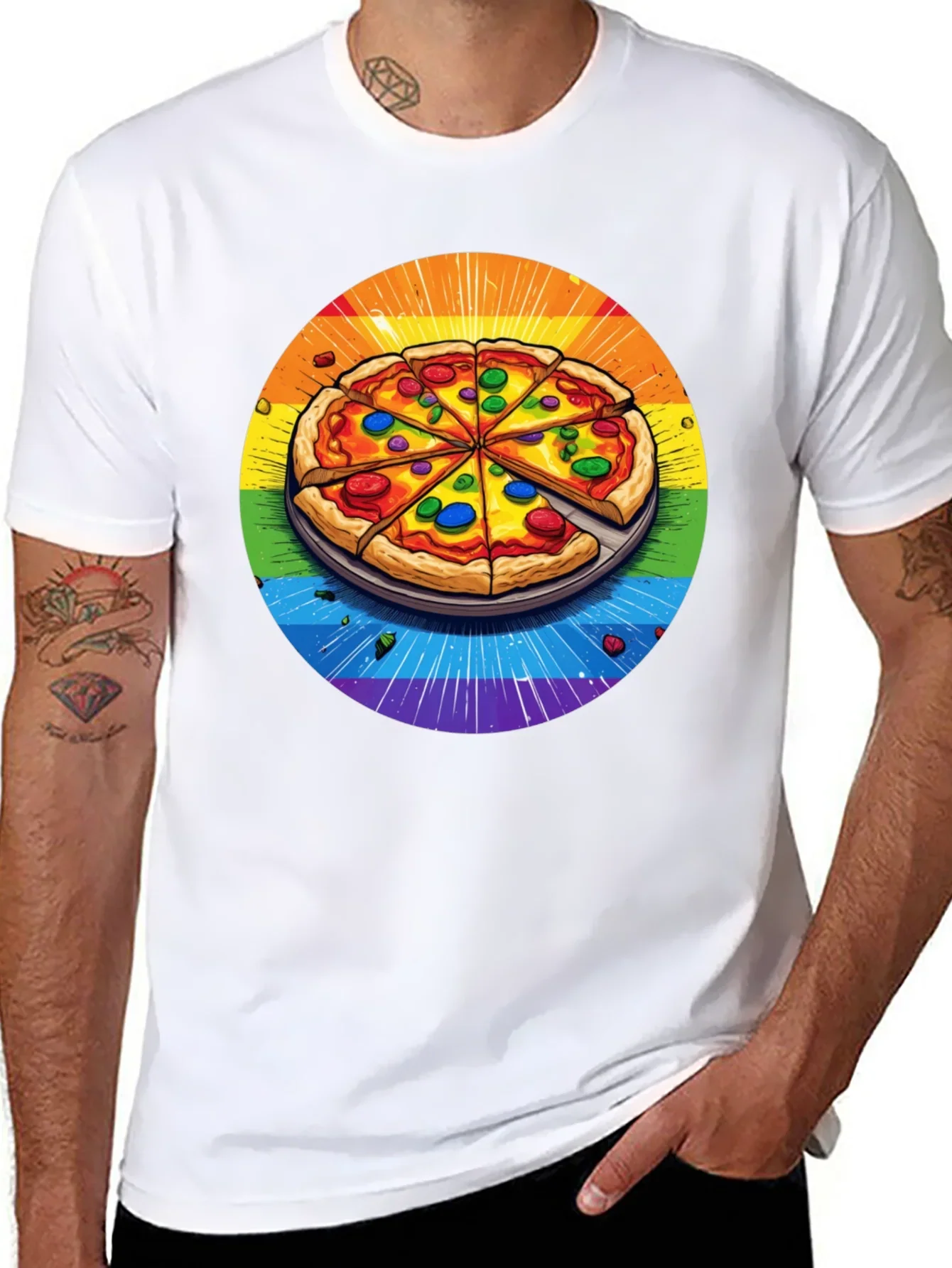 Rainbow Pizza T-Shirt