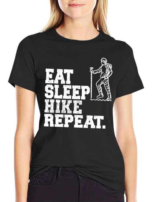 Eat Sleep Hike Repeat Black T-Shirt