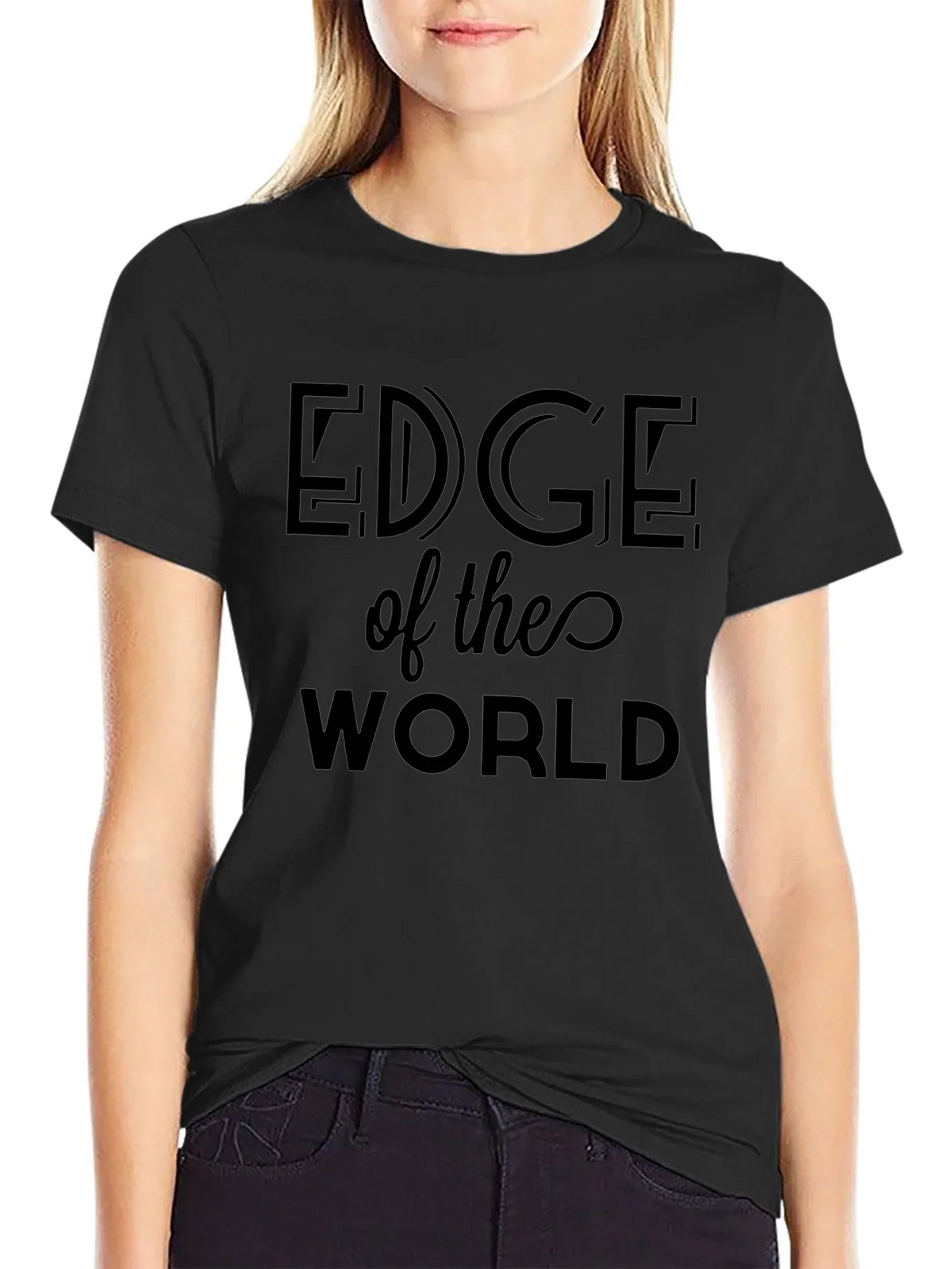 Edge of the World Black T-Shirt