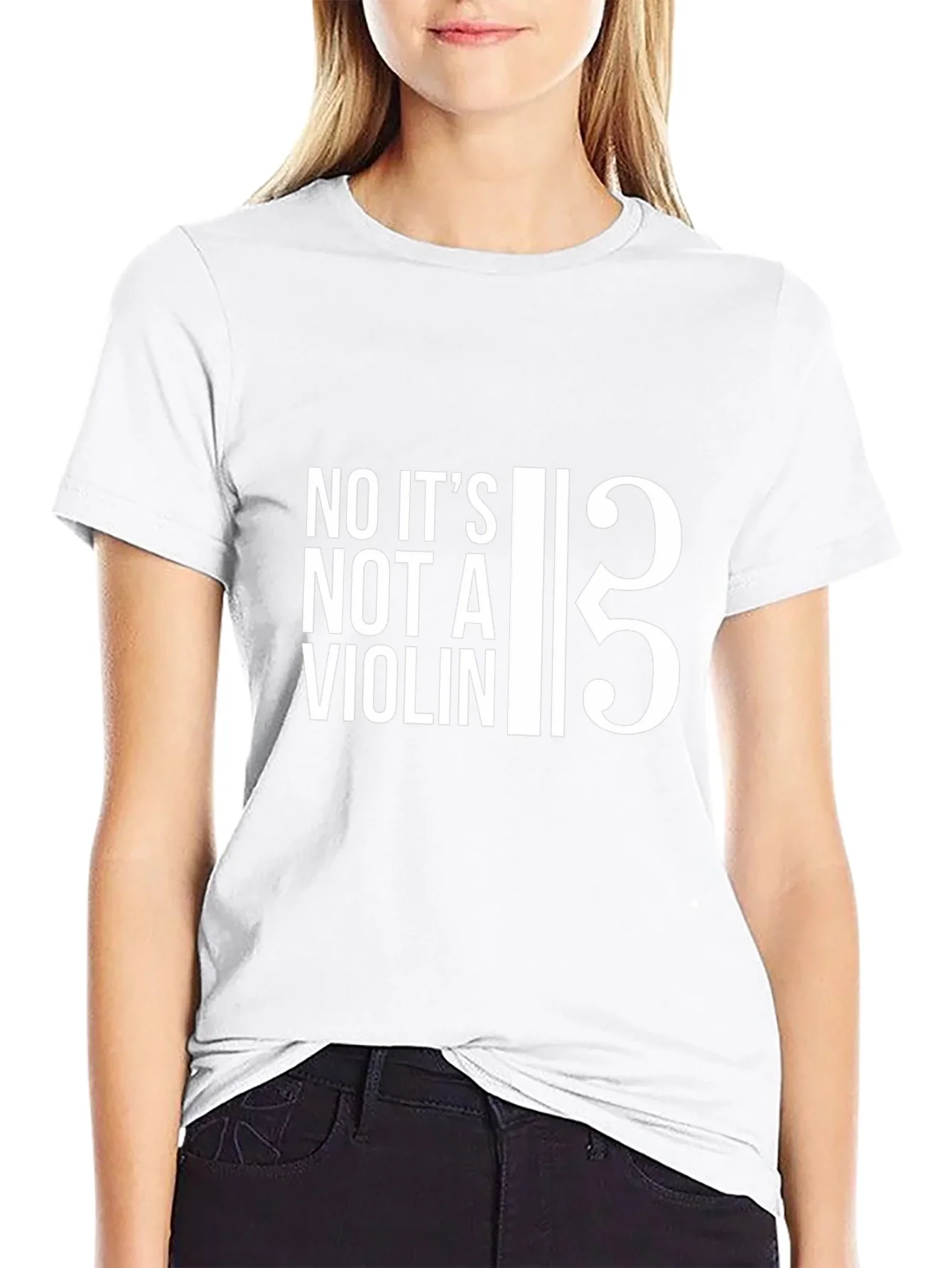 Bass Clef T-Shirt: No Its Not a Violin!